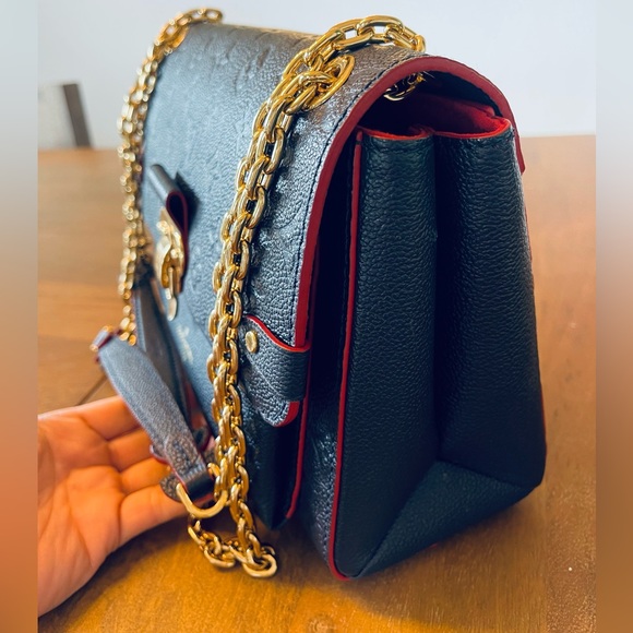 100% authentic Louis Vuitton Vavin PM Monogram Empreinte Leather blue/red - Picture 11 of 16